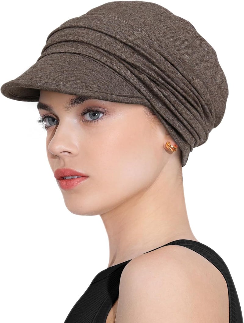 Awefeel Chemo Headwear Viscose Newsboy Cap for Women Fall and Winter Hats - Image 2